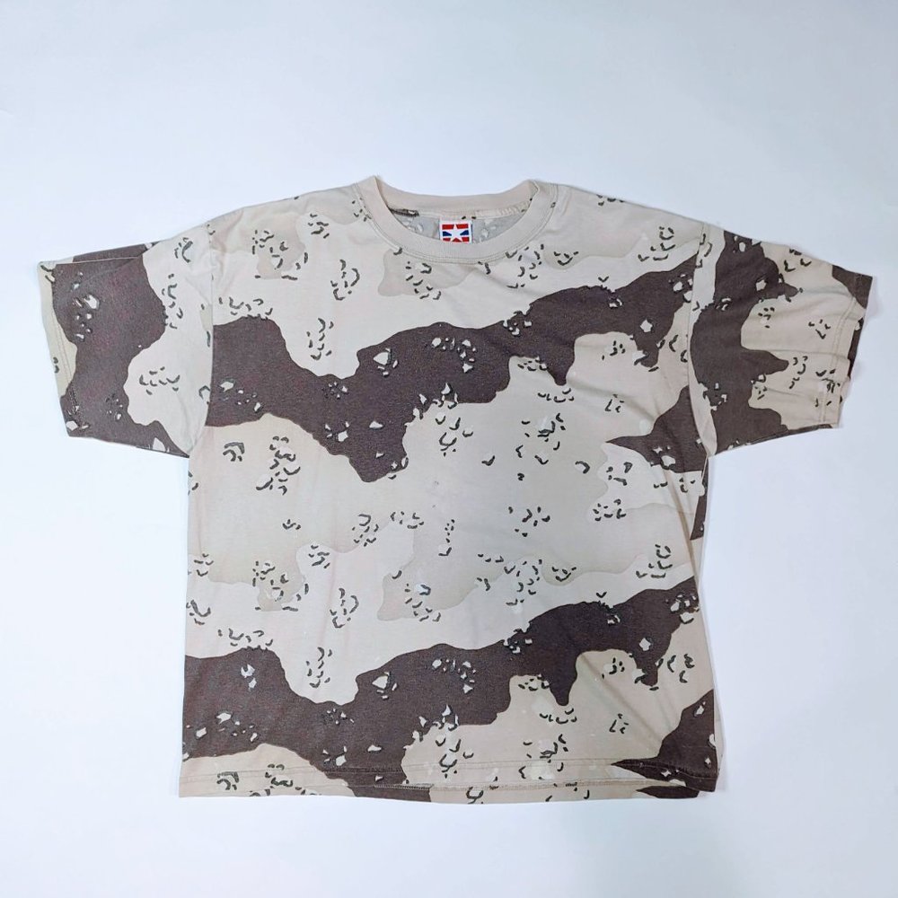 *SOLD ON DIFF PLATFORM* Y2K Vintage Desert Camo Print Gorpcore Tee